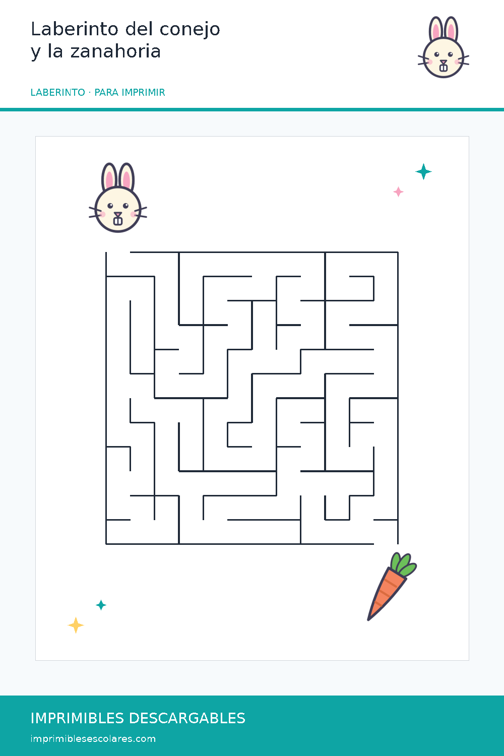 Laberinto del conejo y la zanahoria